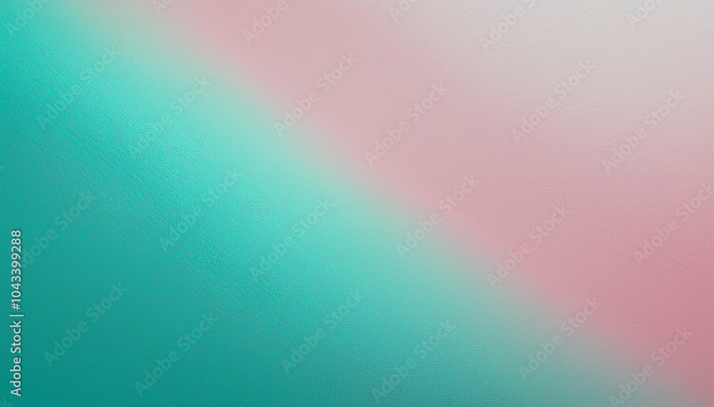 Fototapeta premium Serene Teal and Pink Gradient: A calming blend of pastel hues creating a soft, dreamy visual effect. Perfect for minimalist designs.