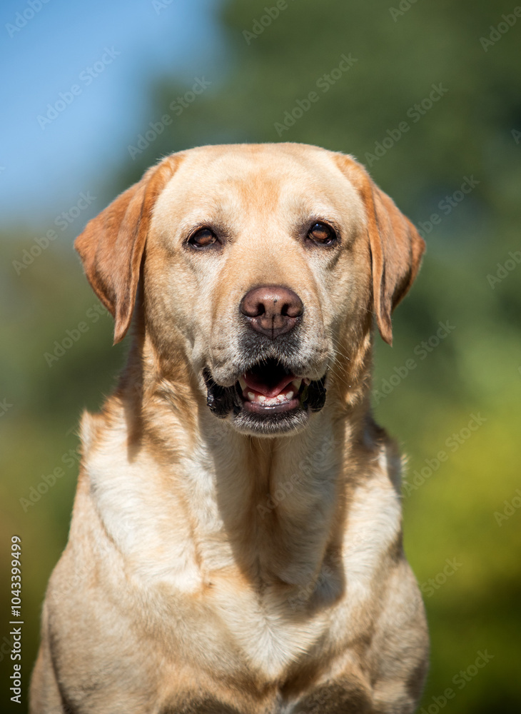 Portrait of a golden labrador outdoor Portrait of a golden labrador outdoor