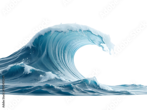 Fototapeta Naklejka Na Ścianę i Meble -  A colossal ocean wave with a crest of white foam