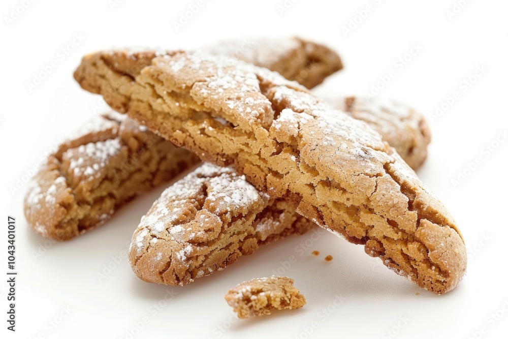 Freshly baked cookies with a dusting of powdered sugar on top Freshly baked cookies with a dusting of powdered sugar on top