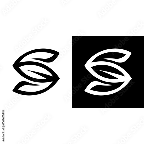 S with leaf initial logo concept monogram,logo template designed to make your logo process easy and approachable. All colors and text can be modified