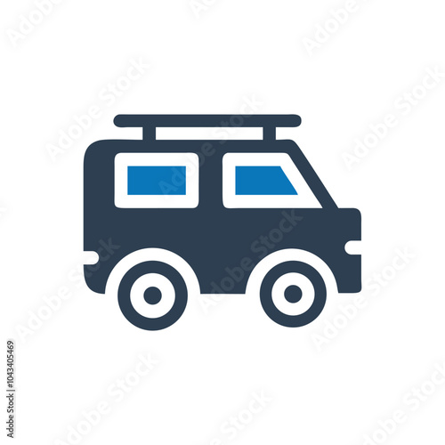 RV Motorhome Icon on white background