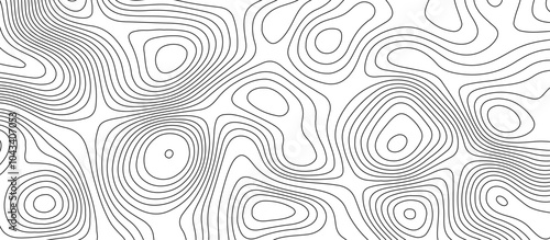 Abstract white wave paper curved reliefs background design. The black on white contours topography stylized relief diagram line wave carve pattern background.