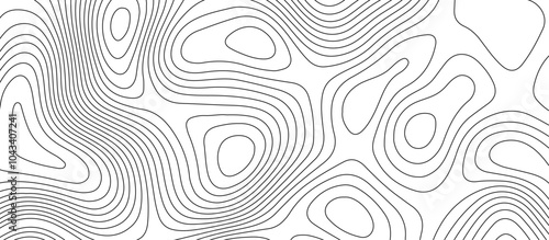 Abstract white wave paper curved reliefs background design. The black on white contours topography stylized relief diagram line wave carve pattern background.