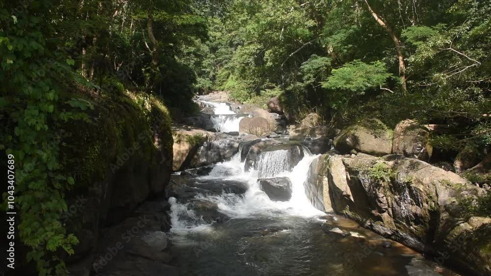 landscape of Nangrong waterfall relaxing place travel location on Thailand landscape of Nangrong waterfall relaxing place travel location on Thailand
