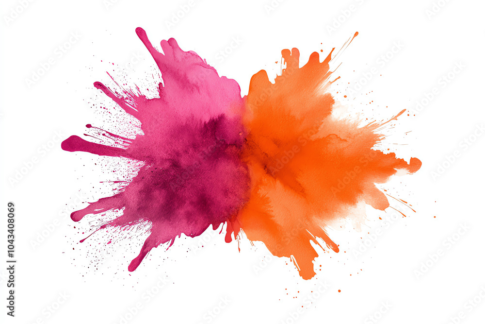 Vibrant splash of colors a dynamic blend of pink and orange paints for creative expression Vibrant splash of colors a dynamic blend of pink and orange paints for creative expression