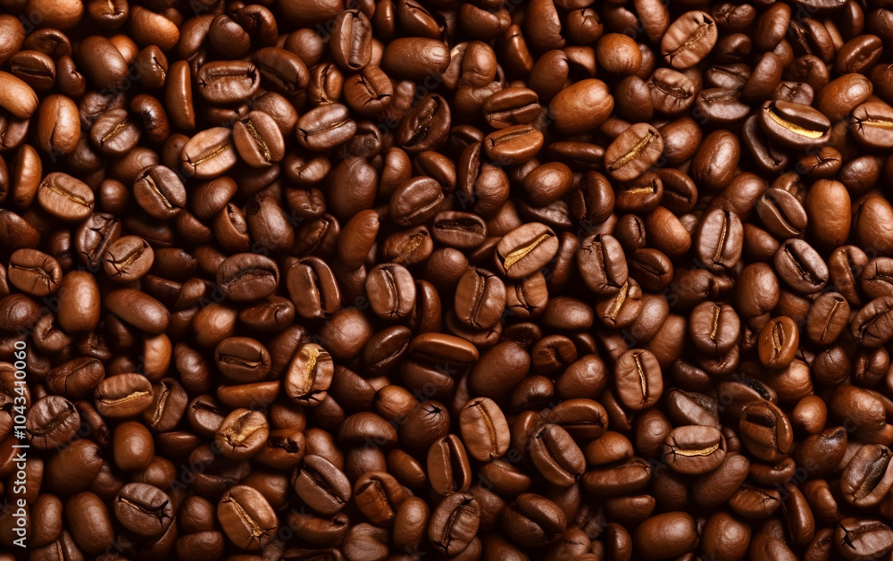 Fototapeta premium Coffee beans showcasing rich roasted aroma