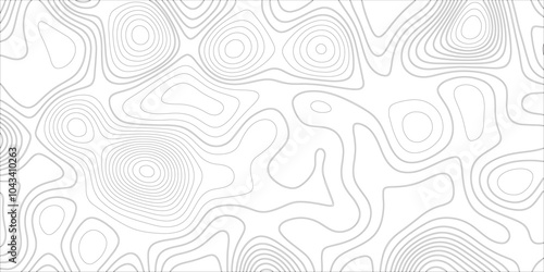 Ocean topographic line map with curvy wave isolines vector illustration. Abstract topographic contours map background, Vector contour topographic map. Cartography texture abstract banner use.	
