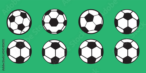 Soccer ball sets icon. Football icon, vector illustration