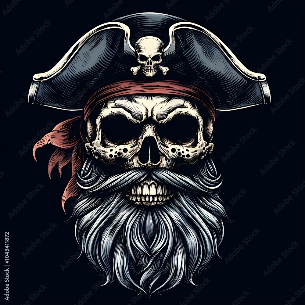 Fototapeta premium Pirate Captin's Skull