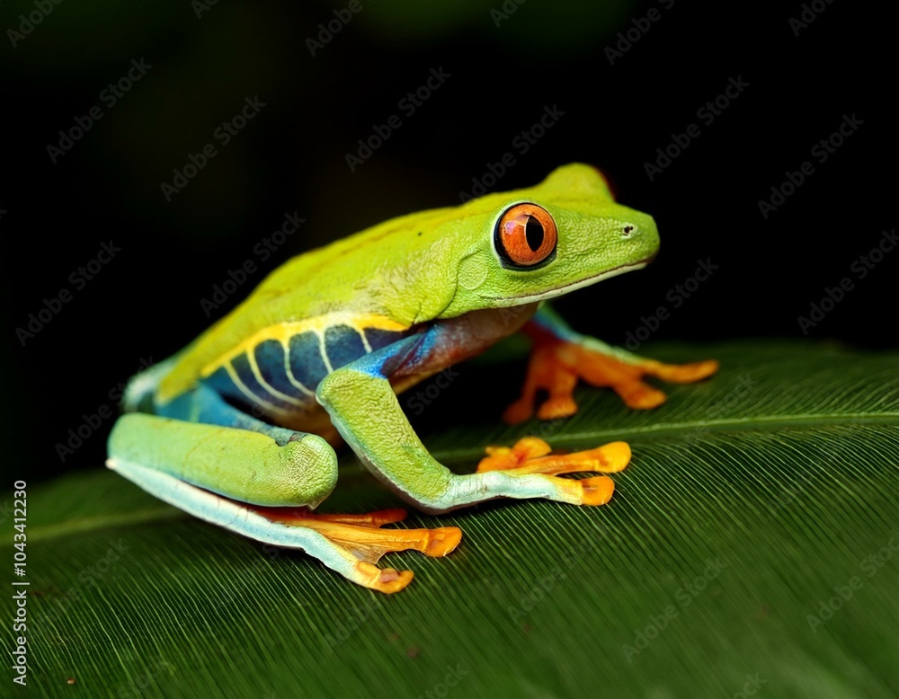 Obraz premium Agalychnis callidryas, known as the red-eyed tree frog, is an arboreal hylid native to Neotropical 