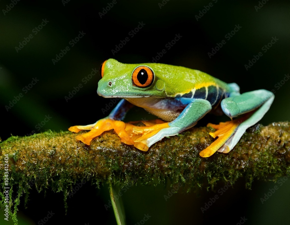 Naklejka premium Agalychnis callidryas, known as the red-eyed tree frog, is an arboreal hylid native to Neotropical