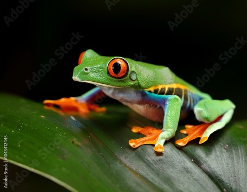 Agalychnis callidryas, known as the red-eyed tree frog, is an arboreal hylid native to Neotropical  photo