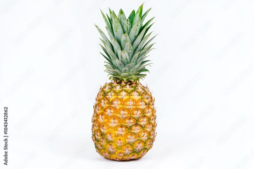 Fototapeta premium Fresh Pineapple on White Background