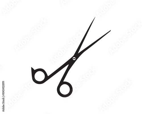 Scissor Icon In Flat Style Vector For Apps, UI, Websites. Black Icon Vector Illustration stock illustration.