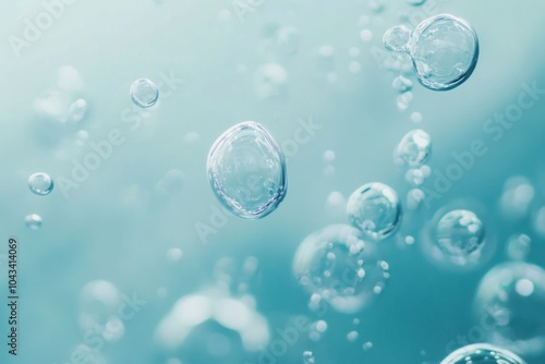 Wallpaper Mural Bubbles Underwater in Tranquil Blue Background Torontodigital.ca