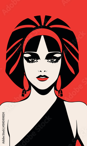 A fashionable young woman with different hair style.