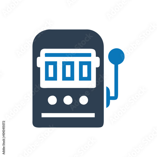 Vector Slot Machine Icon on white background