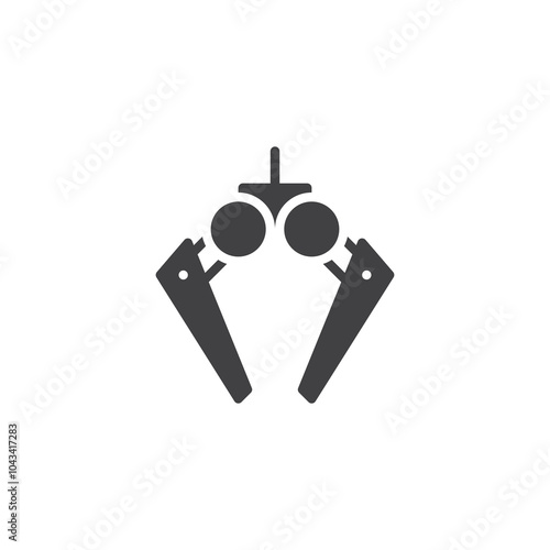 A robotic claw vector icon