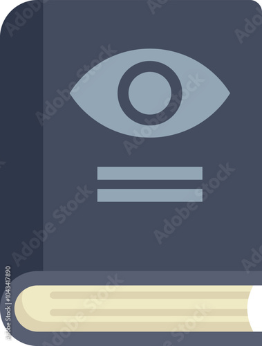 Book cover is showing an illustration of an eye, hinting at the book's content