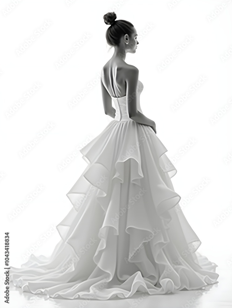 bride in wedding dress isolated bride in wedding dress isolated