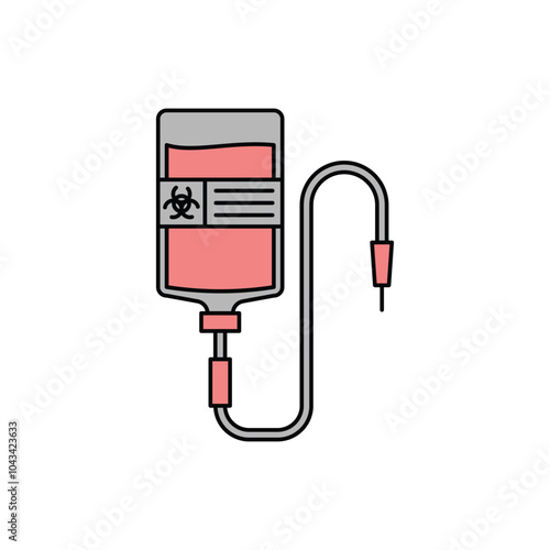 Chemotherapy colored vector icon on white background