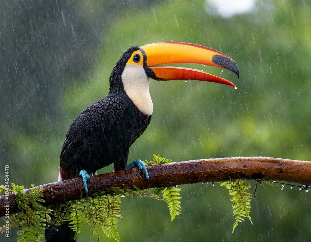Obraz premium Closeup of Keel-billed Toucan