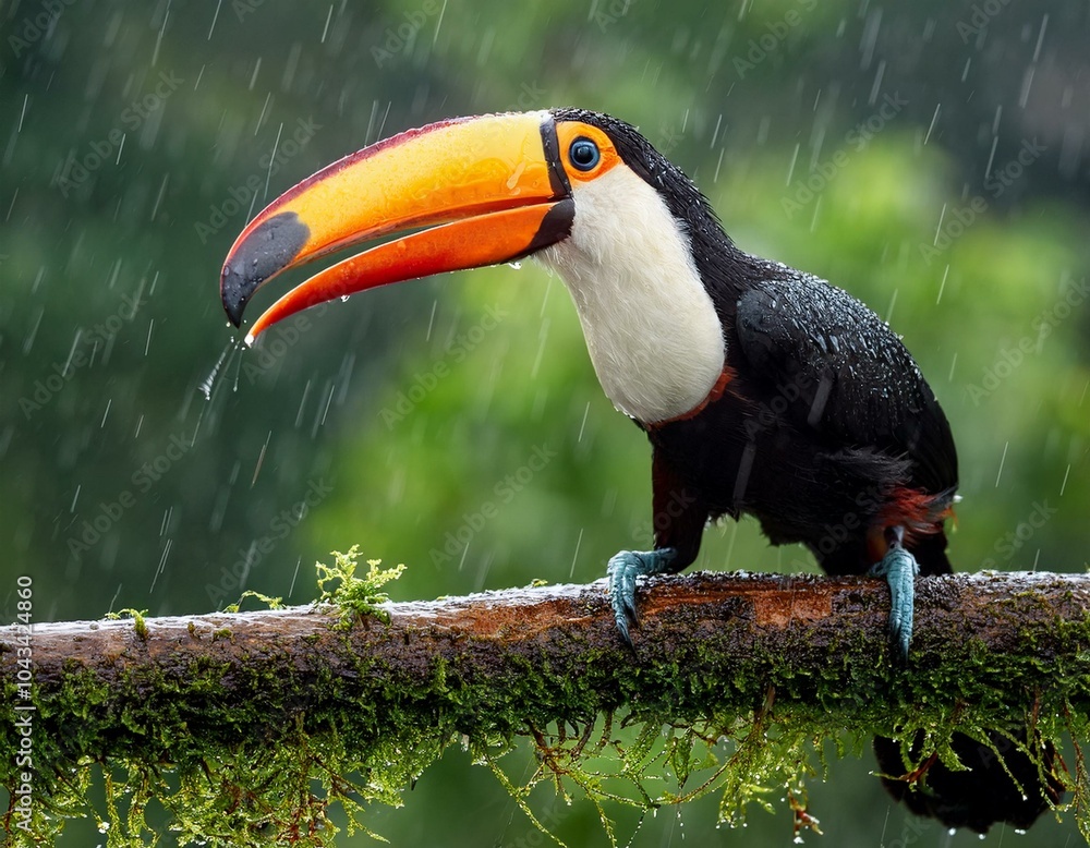 Fototapeta premium Closeup of Keel-billed Toucan