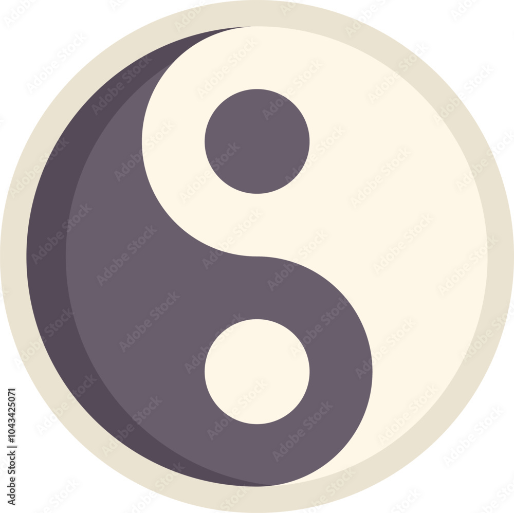 Circular yin yang symbol is representing the ancient chinese concept of dualism Circular yin yang symbol is representing the ancient chinese concept of dualism