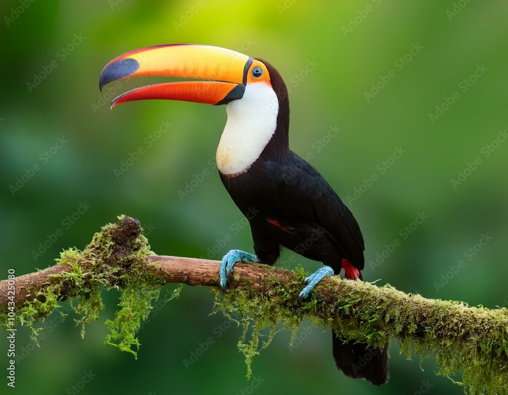 Fototapeta premium Closeup of Keel-billed Toucan