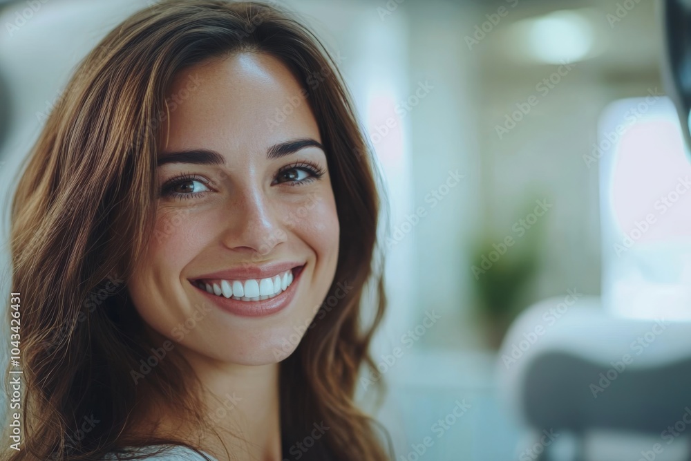 Joyful Woman Smiling Brightly Joyful Woman Smiling Brightly