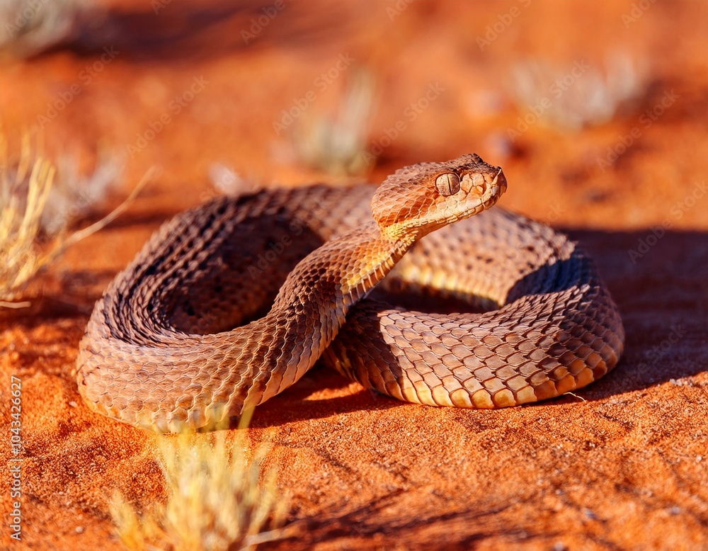 Fototapeta premium Bitis peringueyi, Péringuey's Adder, poison snake from Namibia sand desert.