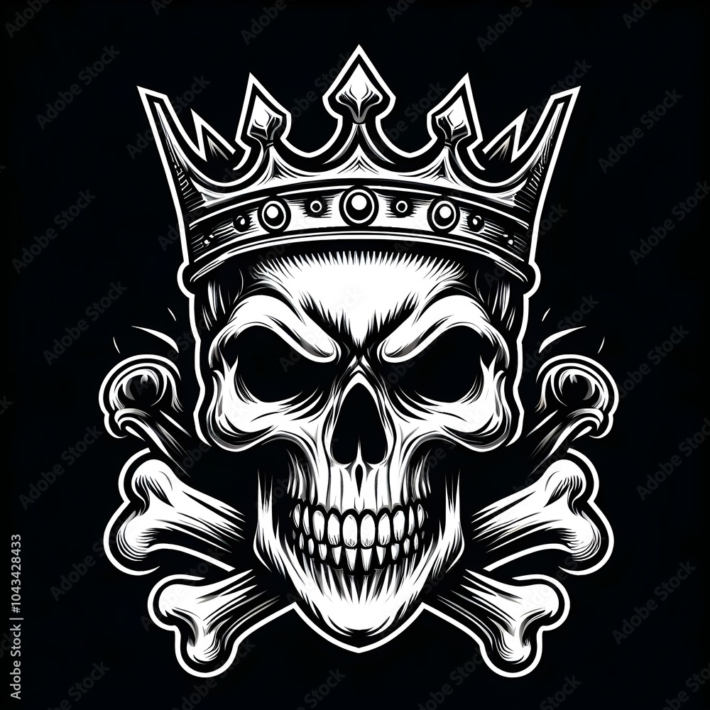 Grim Skull with a crown Grim Skull with a crown