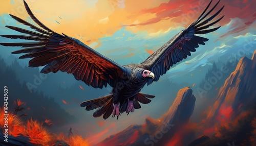 Wallpaper Mural condor in flight Torontodigital.ca