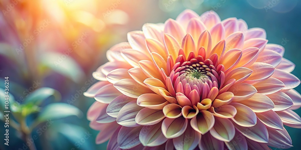 Obraz premium A close-up of a blooming flower with delicate petals and intricate details, beauty, petals