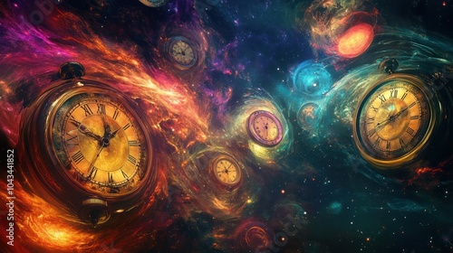 A surreal representation of time bending in a quantum universe,