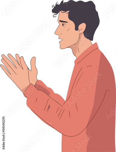Worried Man Praying