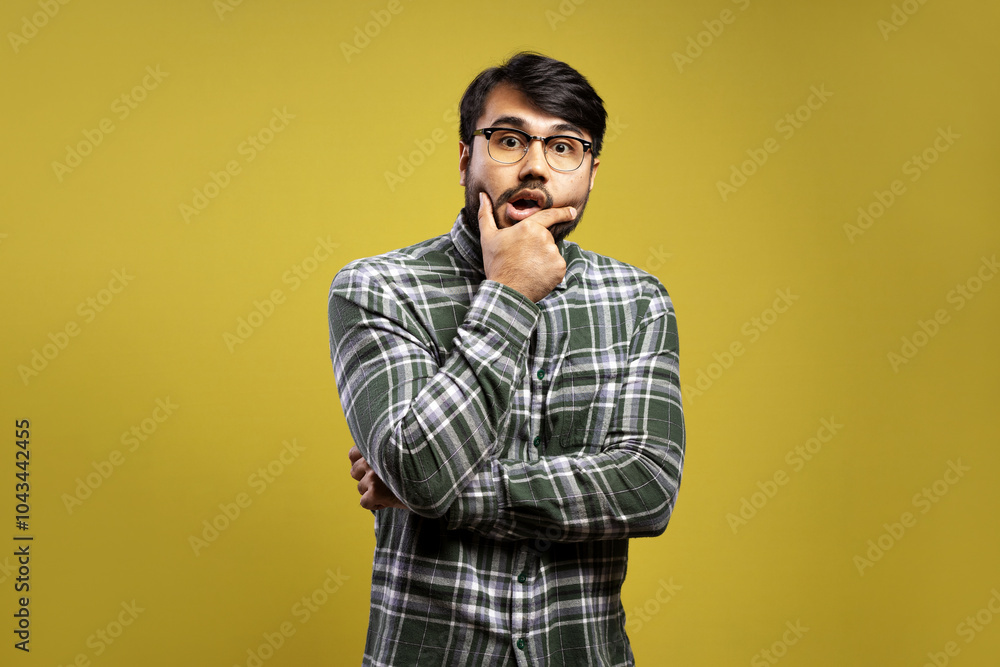 Fototapeta premium Brazilian man wearing long sleeve button down shirt