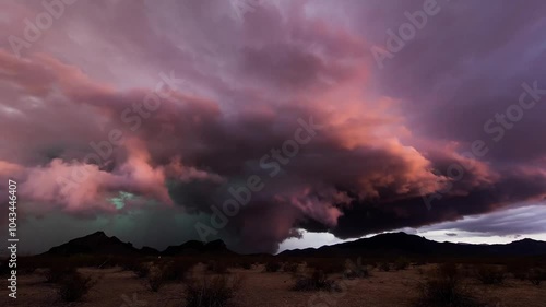 A Large Supercell Thunderstorm Spirals Across Tornado Alley During A Severe Weather Outbreak 
