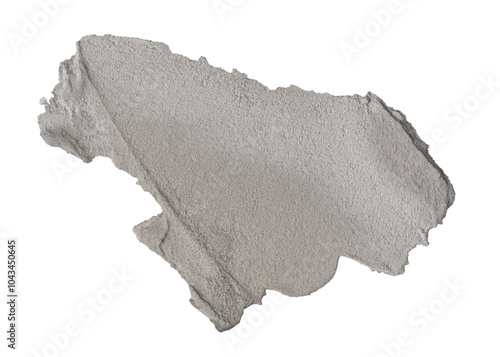 Png smeared wet cement texture element in gray tone