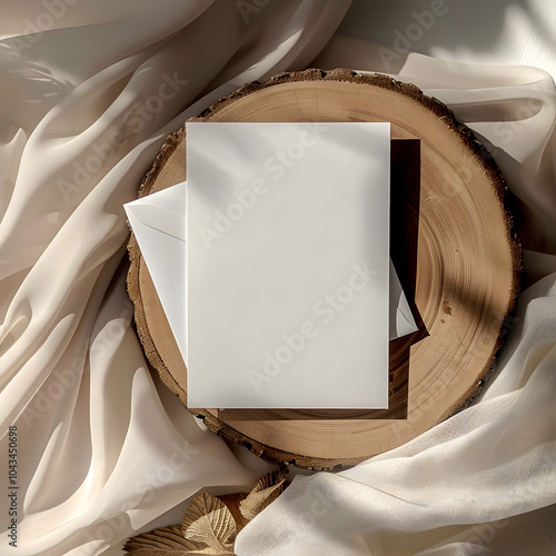 Wedding Card Mockup, PSD, Boho Invitation Card Mockup, Birthday Card, Boho Mockup, A Series Ratio Card	