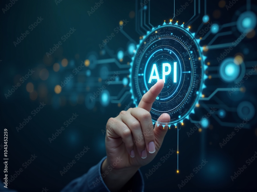 Fototapeta premium API - Application Programming Interface. Software development tool. Business, internet and technology concept.