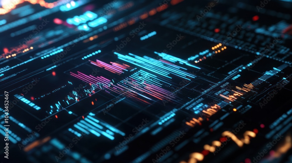 holographic display showcasing quantum financial transactions in real-time, holographic display showcasing quantum financial transactions in real-time,