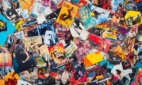 A collage of vintage movie posters.