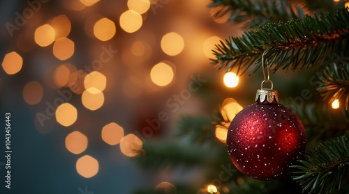 Decorated christmas tree with lights.