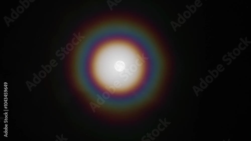  halo effect of the sun, through the clouds