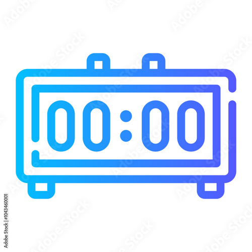 digital clock gradient icon