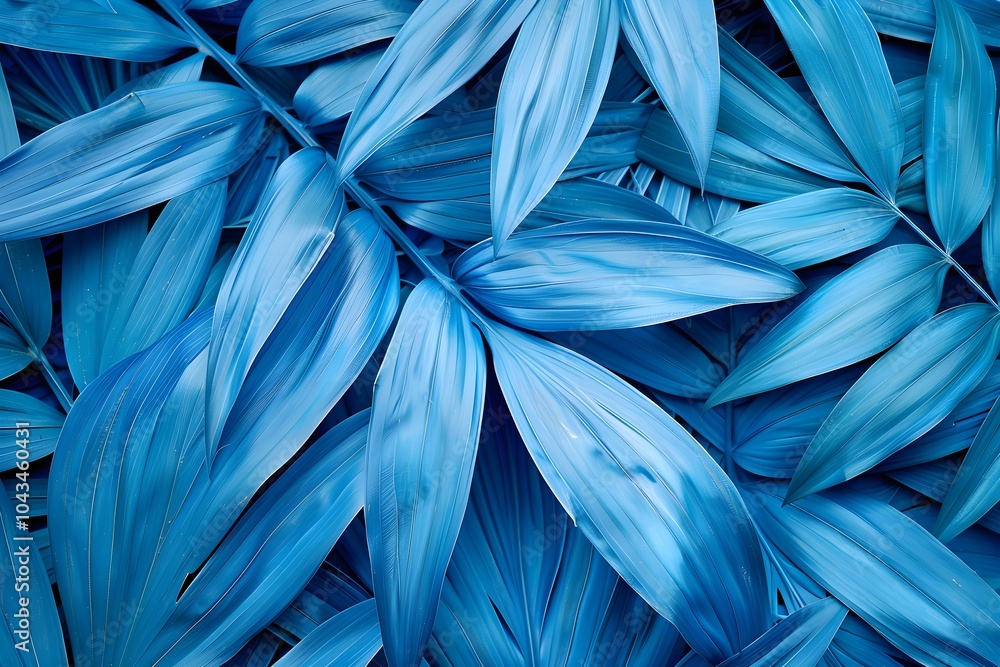 A close up of a bunch of blue leaves A close up of a bunch of blue leaves
