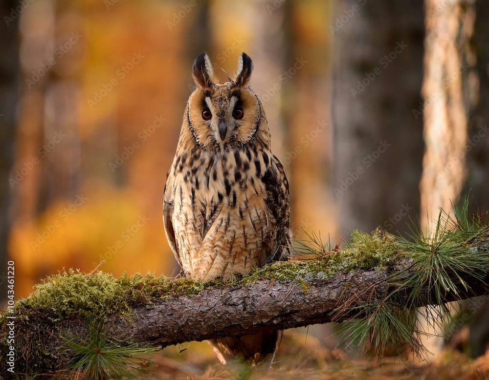 Obraz premium Eurasian Eagle Owl with prey