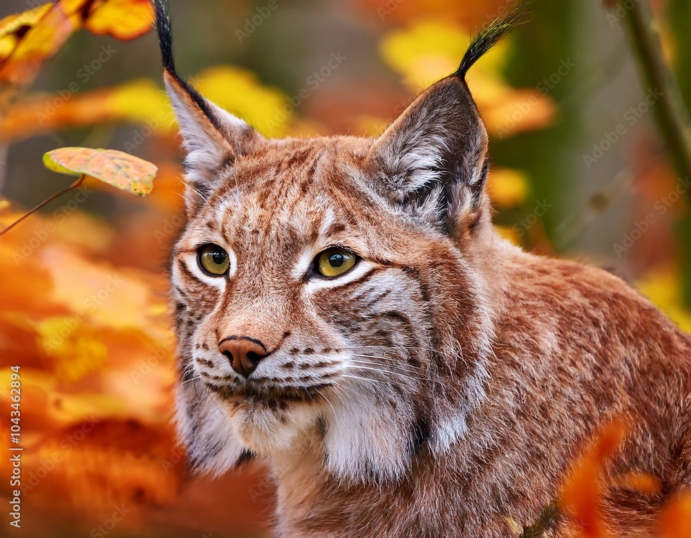 Fototapeta premium European lynx small baby kitten